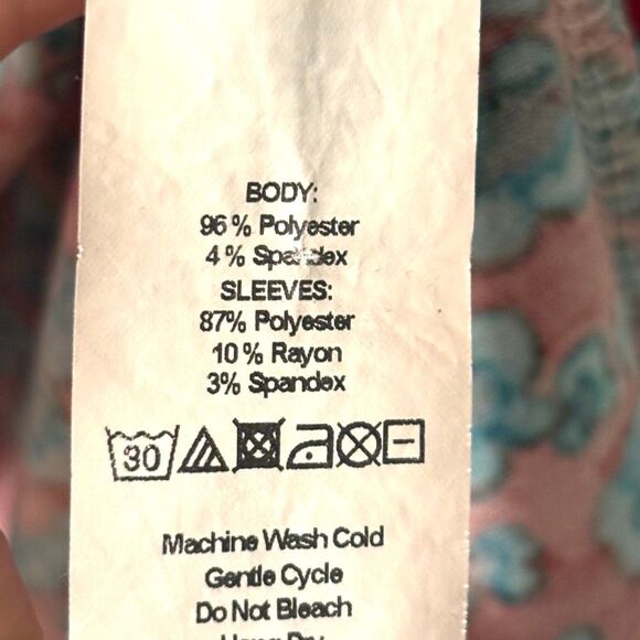 LuLaRoe 3X Randy baseball style 3/4 raglan sleeve nice red print & black - Picture 7 of 8